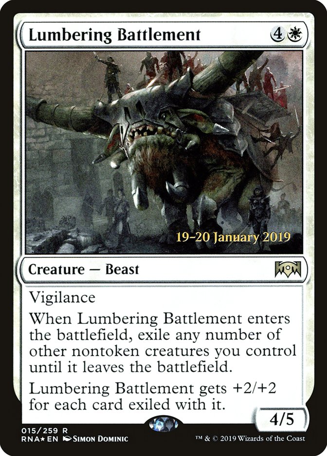 Lumbering Battlement [Ravnica Allegiance Prerelease Promos] | L.A. Mood Comics and Games