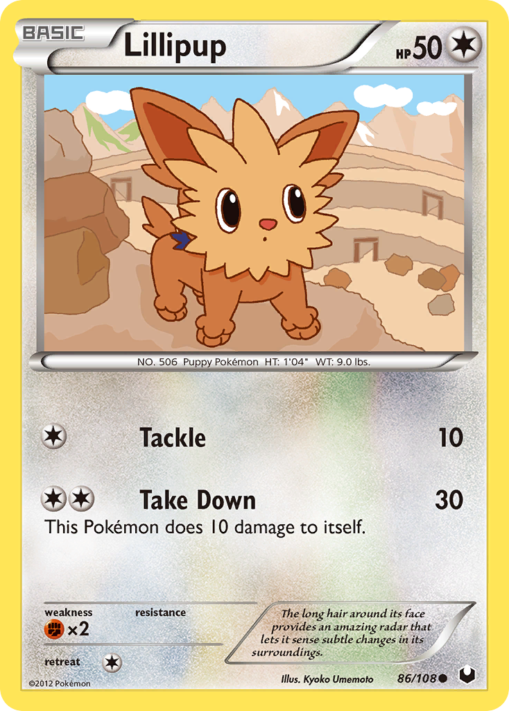 Lillipup (86/108) [Black & White: Dark Explorers] | L.A. Mood Comics and Games