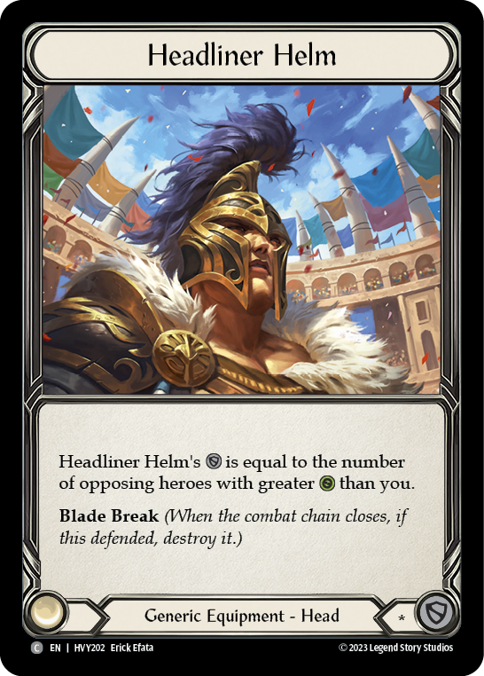 Headliner Helm [HVY202] (Heavy Hitters)  Cold Foil | L.A. Mood Comics and Games