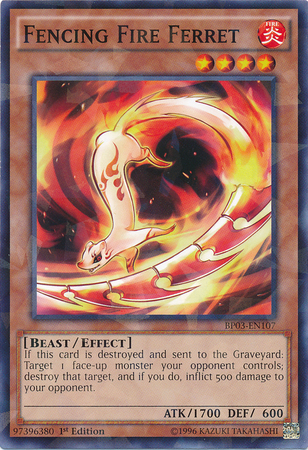 Fencing Fire Ferret [BP03-EN107] Shatterfoil Rare | L.A. Mood Comics and Games