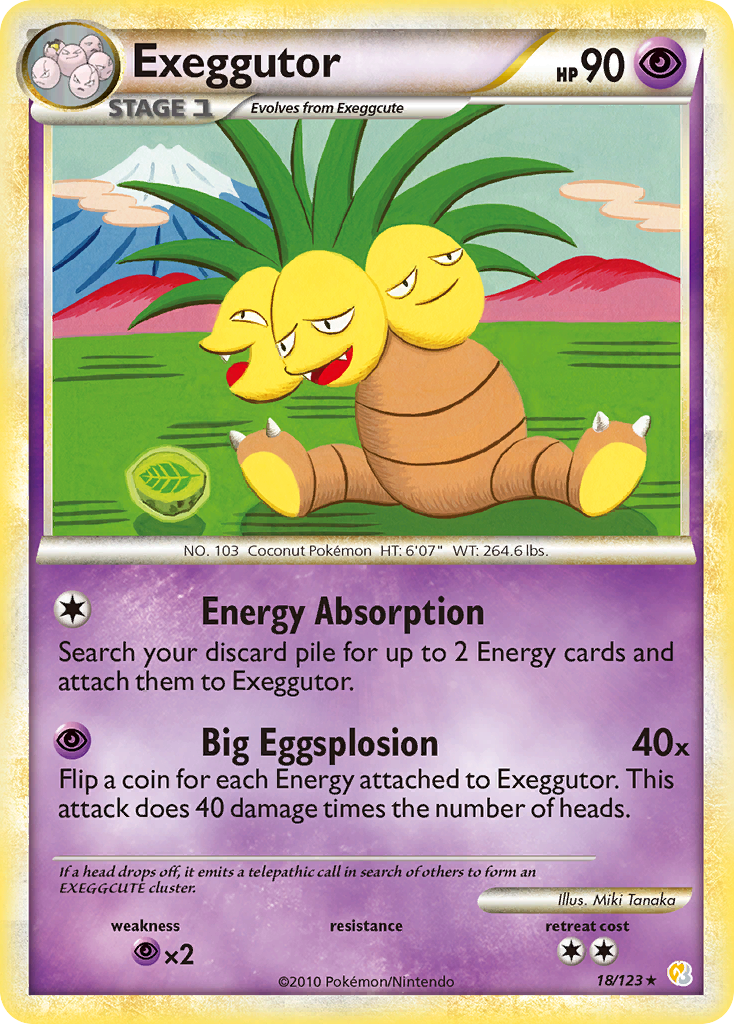 Exeggutor (18/123) [HeartGold & SoulSilver: Base Set] | L.A. Mood Comics and Games