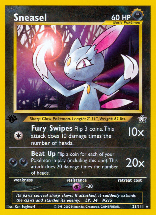 Sneasel (25/111) [Neo Genesis 1st Edition] | L.A. Mood Comics and Games
