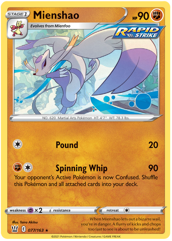 Mienshao (077/163) [Sword & Shield: Battle Styles] | L.A. Mood Comics and Games