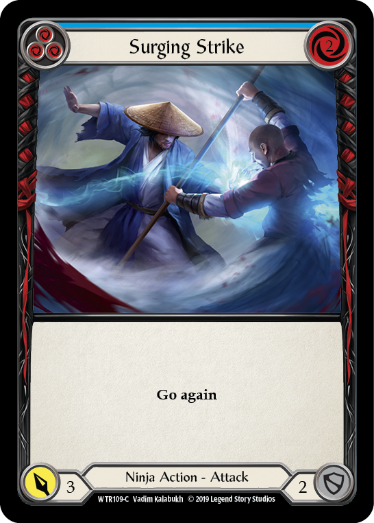 Surging Strike (Blue) [WTR109-C] (Welcome to Rathe)  Alpha Print Normal | L.A. Mood Comics and Games