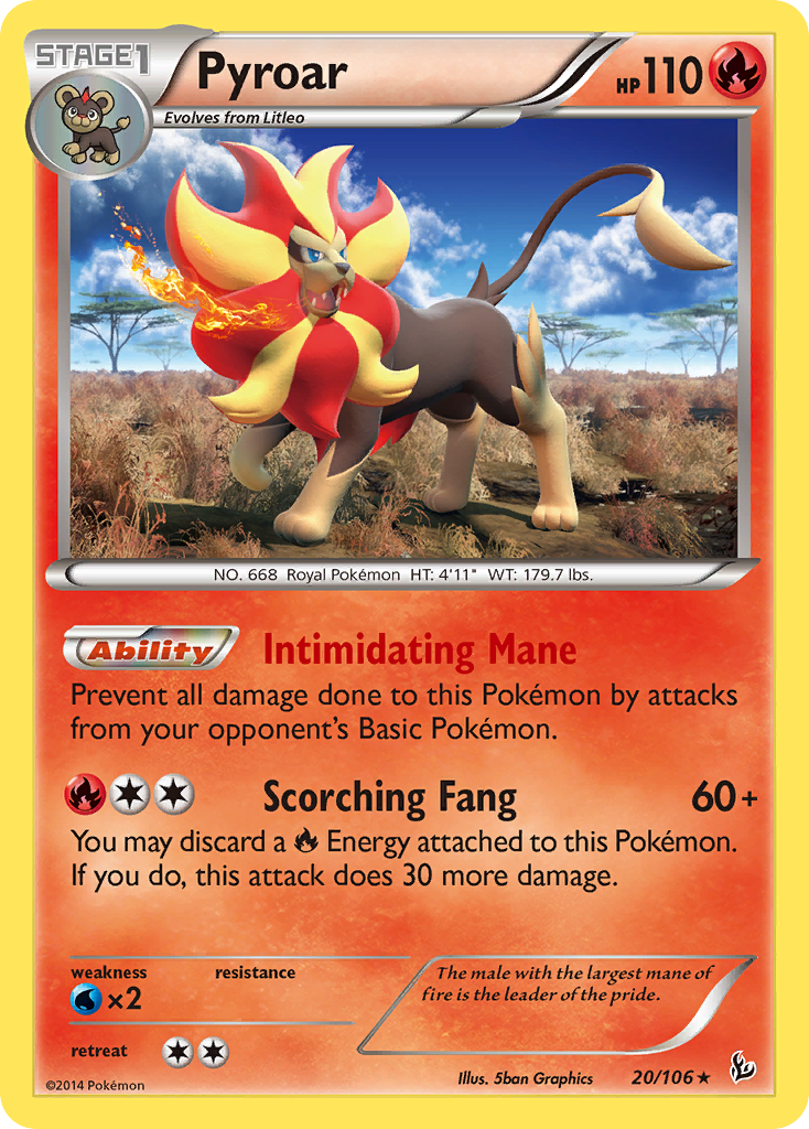 Pyroar (20/106) [XY: Flashfire] | L.A. Mood Comics and Games