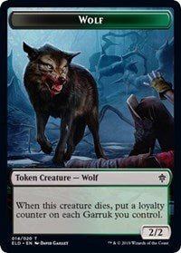 Wolf // Food (16) Double-Sided Token [Throne of Eldraine Tokens] | L.A. Mood Comics and Games