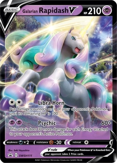 Galarian Rapidash V (SWSH111) (Jumbo Card) [Sword & Shield: Black Star Promos] | L.A. Mood Comics and Games