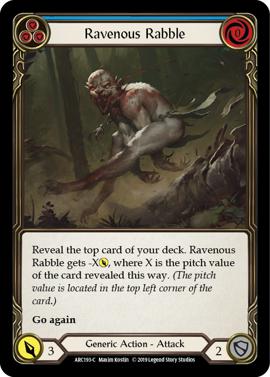 Ravenous Rabble (Blue) [ARC193-C] (Arcane Rising)  1st Edition Normal | L.A. Mood Comics and Games