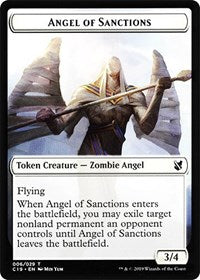 Angel of Sanctions // Horror Double-Sided Token [Commander 2019 Tokens] | L.A. Mood Comics and Games
