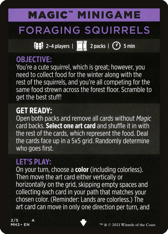 Foraging Squirrels (Magic Minigame) [Modern Horizons 2 Minigame] | L.A. Mood Comics and Games