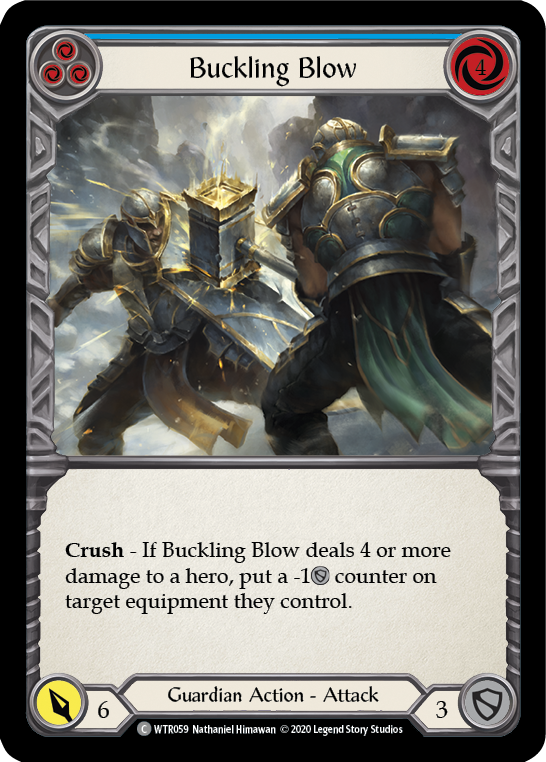 Buckling Blow (Blue) [U-WTR059] (Welcome to Rathe Unlimited)  Unlimited Rainbow Foil | L.A. Mood Comics and Games
