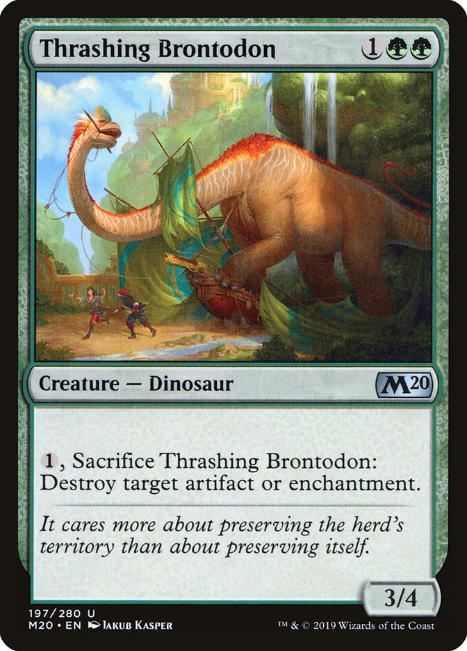 Thrashing Brontodon [Core Set 2020] | L.A. Mood Comics and Games