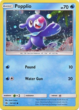 Popplio (39/149) (Cosmos Holo) [Sun & Moon: Base Set] | L.A. Mood Comics and Games