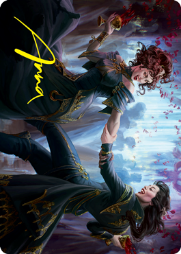 Falkenrath Celebrants 1 Art Card (Gold-Stamped Signature) [Innistrad: Crimson Vow Art Series] | L.A. Mood Comics and Games