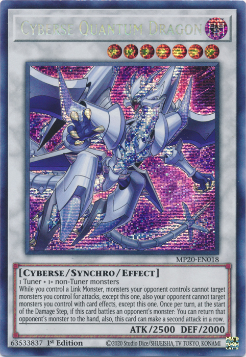 Cyberse Quantum Dragon [MP20-EN018] Prismatic Secret Rare | L.A. Mood Comics and Games