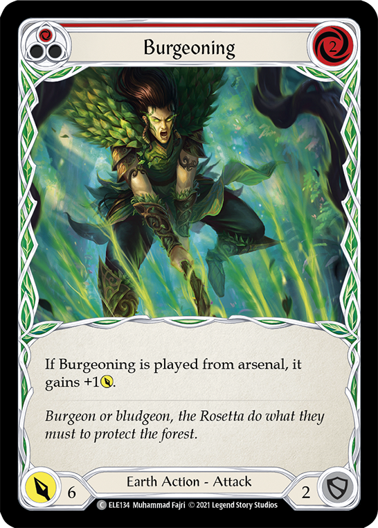 Burgeoning (Red) [ELE134] (Tales of Aria)  1st Edition Rainbow Foil | L.A. Mood Comics and Games