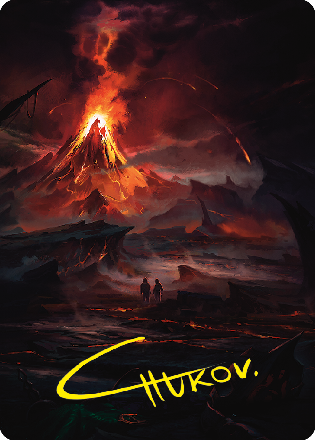 Valley of Gorgoroth Art Card (Gold-Stamped Signature) [The Lord of the Rings: Tales of Middle-earth Art Series] | L.A. Mood Comics and Games