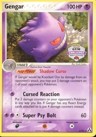Gengar (5/92) (Gym Challenge) [EX: Legend Maker] | L.A. Mood Comics and Games
