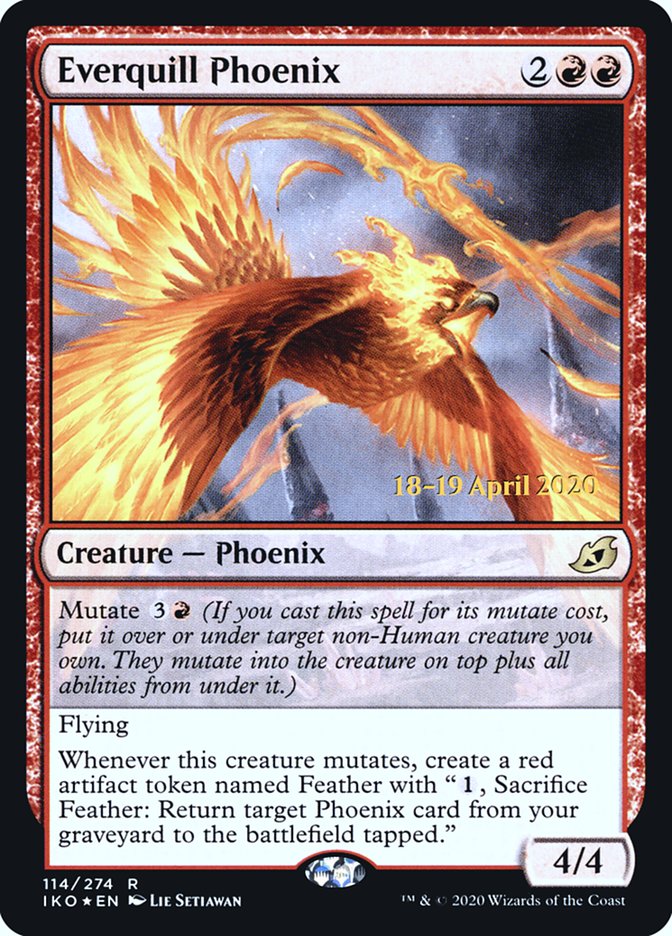 Everquill Phoenix [Ikoria: Lair of Behemoths Prerelease Promos] | L.A. Mood Comics and Games