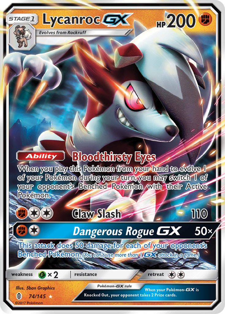 Lycanroc GX (74/145) [Sun & Moon: Guardians Rising] | L.A. Mood Comics and Games