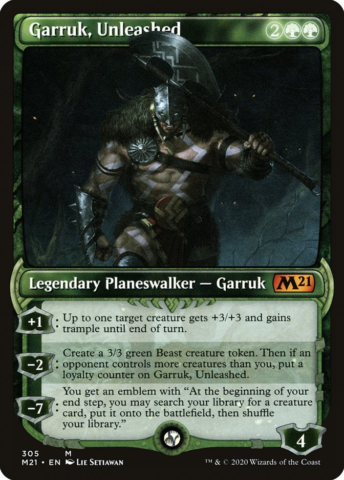 Garruk, Unleashed (Showcase) [Core Set 2021] | L.A. Mood Comics and Games