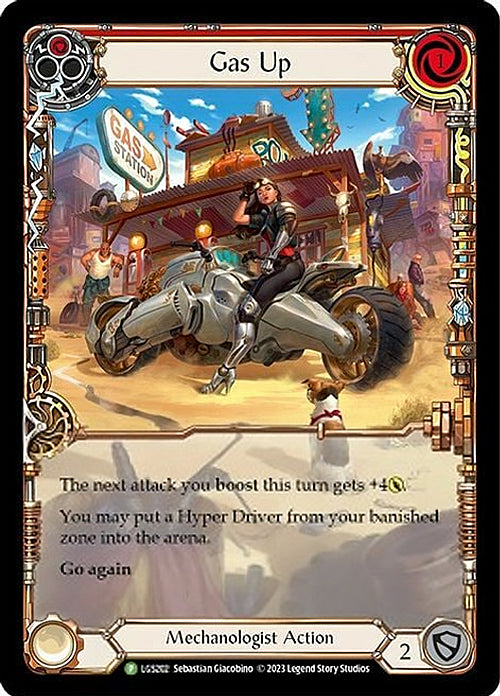 Gas Up (Red) [LGS202] (Promo)  Rainbow Foil | L.A. Mood Comics and Games