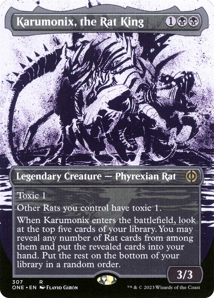 Karumonix, the Rat King (Borderless Ichor) [Phyrexia: All Will Be One] | L.A. Mood Comics and Games