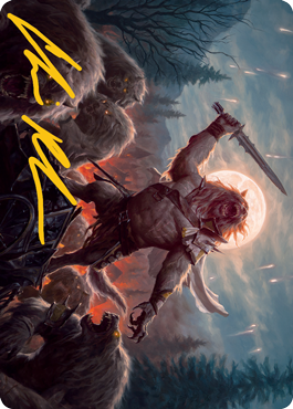 Tovolar, the Midnight Scourge 1 Art Card (Gold-Stamped Signature) [Innistrad: Midnight Hunt Art Series] | L.A. Mood Comics and Games