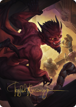 Nefarious Imp Art Card (Gold-Stamped Signature) [Commander Legends: Battle for Baldur's Gate Art Series] | L.A. Mood Comics and Games