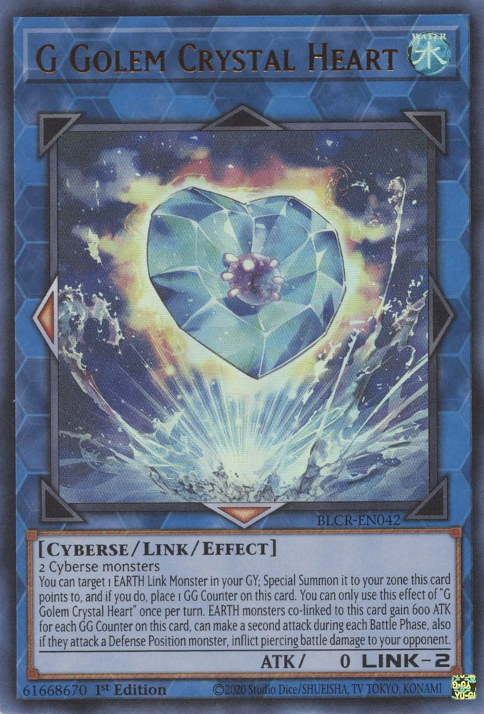 G Golem Crystal Heart [BLCR-EN042] Ultra Rare | L.A. Mood Comics and Games