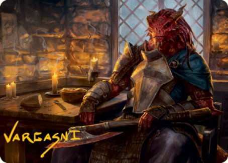 Jaded Sell-Sword Art Card (Gold-Stamped Signature) [Dungeons & Dragons: Adventures in the Forgotten Realms Art Series] | L.A. Mood Comics and Games
