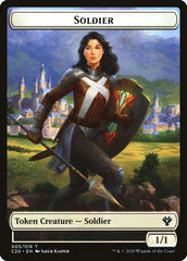 Human Soldier (005) // Drake Double-Sided Token [Commander 2020 Tokens] | L.A. Mood Comics and Games