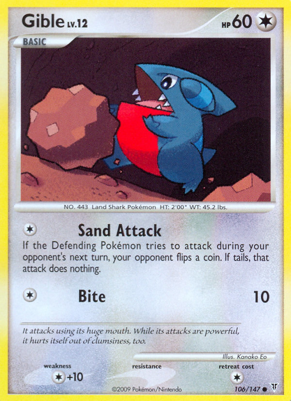 Gible (106/147) [Platinum: Supreme Victors] | L.A. Mood Comics and Games