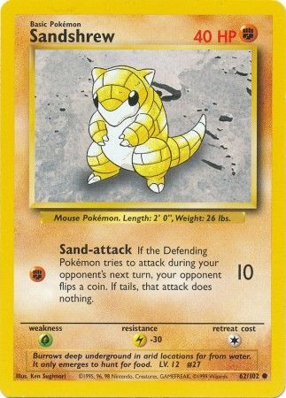 Sandshrew (62/102) [Base Set Unlimited] | L.A. Mood Comics and Games