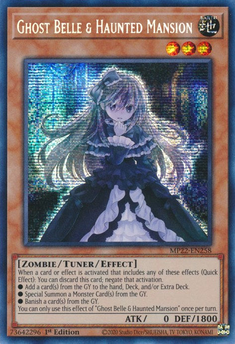 Ghost Belle & Haunted Mansion [MP22-EN258] Prismatic Secret Rare | L.A. Mood Comics and Games