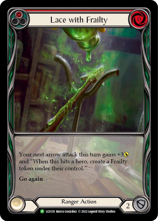 Lace with Frailty (Red) [LGS135] (Promo)  Rainbow Foil | L.A. Mood Comics and Games