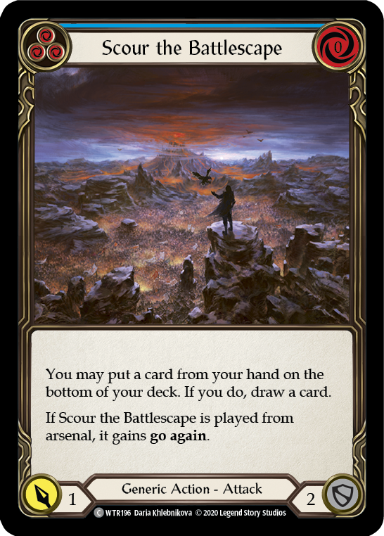 Scour the Battlescape (Blue) [U-WTR196] (Welcome to Rathe Unlimited)  Unlimited Rainbow Foil | L.A. Mood Comics and Games
