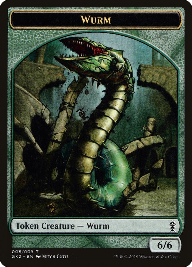 Saproling // Wurm Double-Sided Token [Ravnica Allegiance Guild Kit Tokens] | L.A. Mood Comics and Games