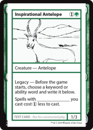 Inspirational Antelope (2021 Edition) [Mystery Booster Playtest Cards] | L.A. Mood Comics and Games