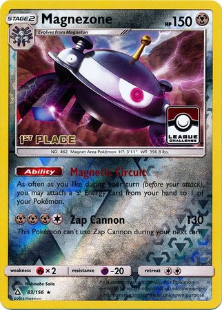 Magnezone (83/156) (League Promo 1st Place) [Sun & Moon: Ultra Prism] | L.A. Mood Comics and Games