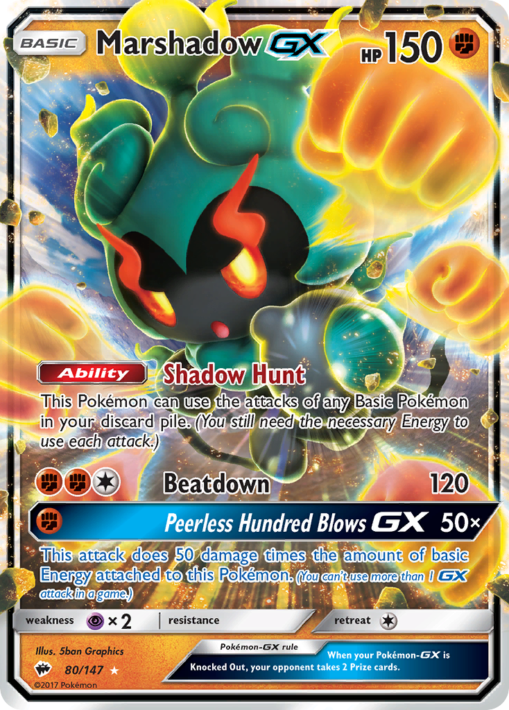 Marshadow GX (80/147) [Sun & Moon: Burning Shadows] | L.A. Mood Comics and Games