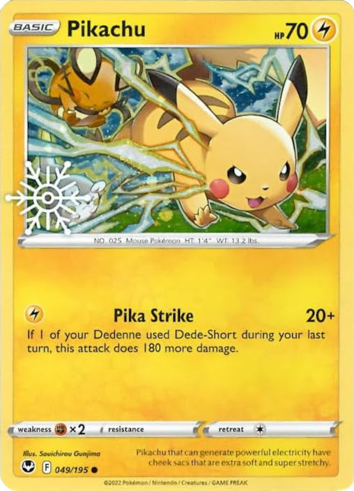 Pikachu (049/195) (Holiday Calendar) [Sword & Shield: Silver Tempest] | L.A. Mood Comics and Games