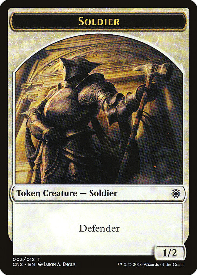 Soldier Token (003/012) [Conspiracy: Take the Crown Tokens] | L.A. Mood Comics and Games