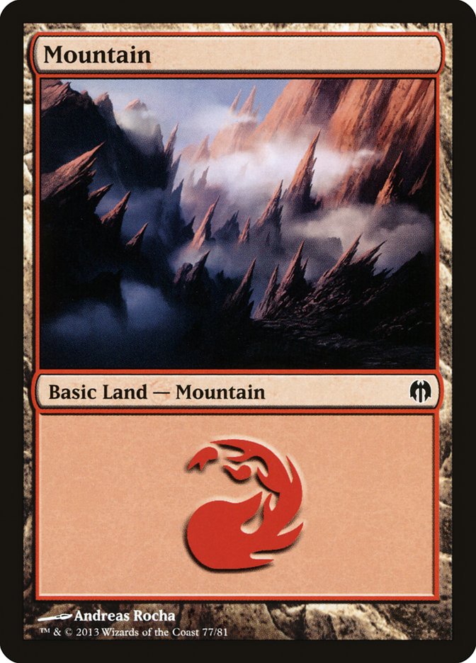 Mountain (77) [Duel Decks: Heroes vs. Monsters] | L.A. Mood Comics and Games