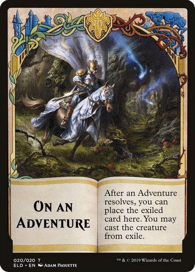 On An Adventure Double-Sided Emblem [Challenger Decks 2020 Tokens] | L.A. Mood Comics and Games