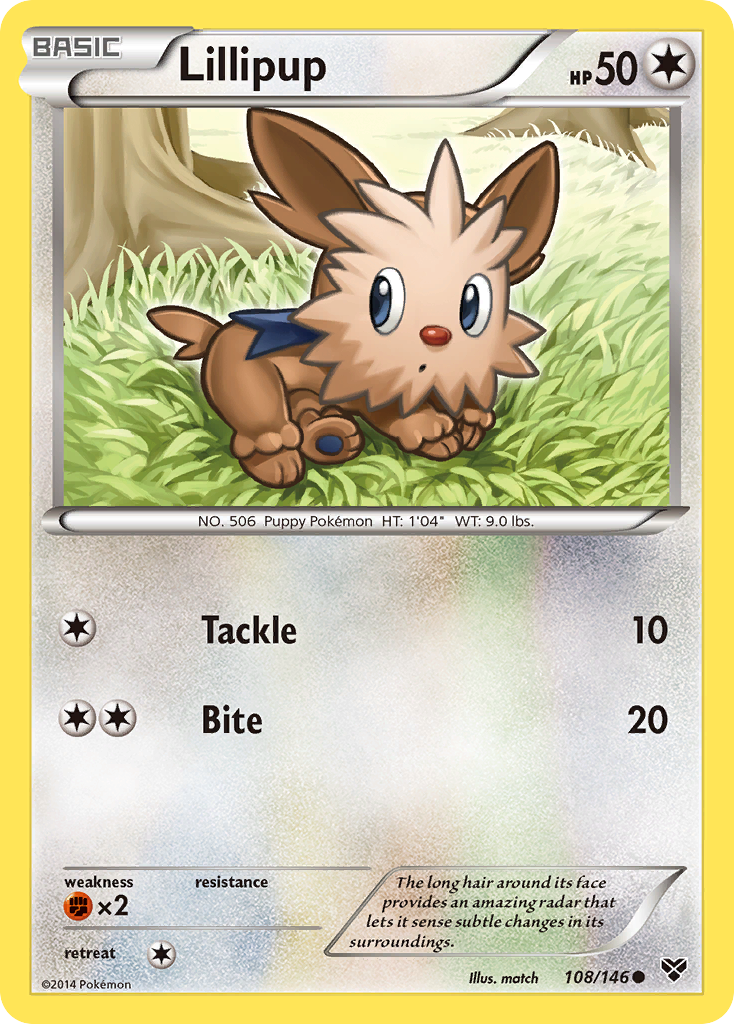 Lillipup (108/146) [XY: Base Set] | L.A. Mood Comics and Games