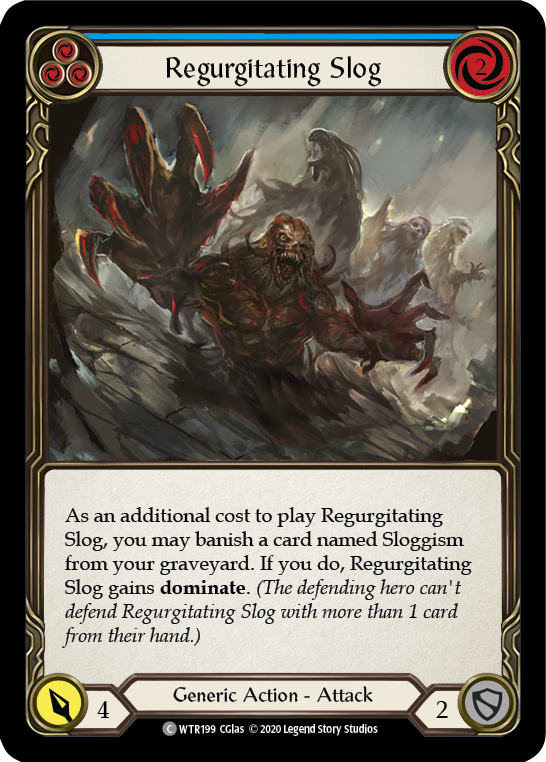 Regurgitating Slog (Blue) [U-WTR199] (Welcome to Rathe Unlimited)  Unlimited Rainbow Foil | L.A. Mood Comics and Games