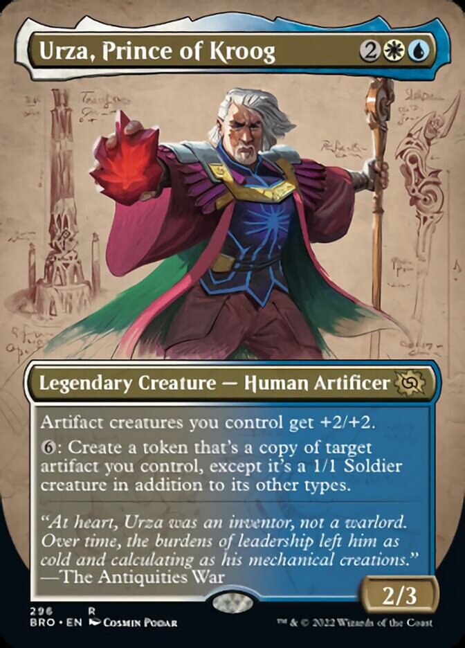 Urza, Prince of Kroog (Borderless Alternate Art) [The Brothers' War] | L.A. Mood Comics and Games