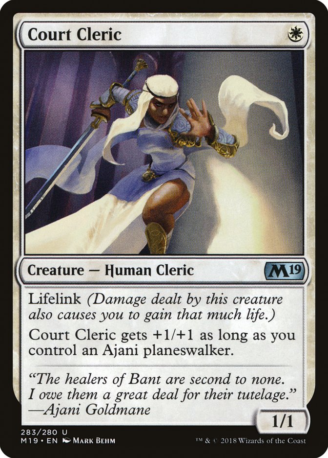 Court Cleric [Core Set 2019] | L.A. Mood Comics and Games