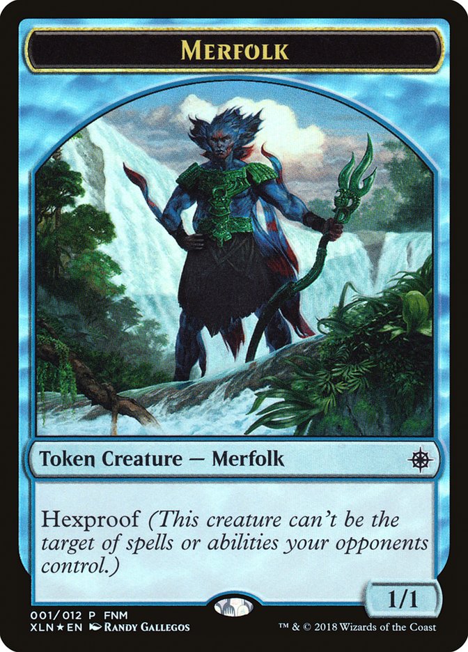 Merfolk // Treasure Double-Sided Token [Friday Night Magic 2018] | L.A. Mood Comics and Games